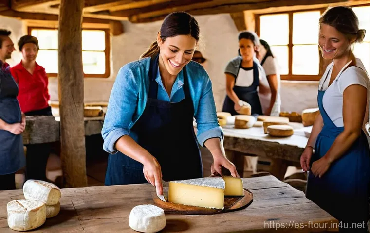 농촌관광지도사와 농업 인프라 - **A picturesque rural tourism manager in Spain, leading a small group of diverse travelers (adults a...