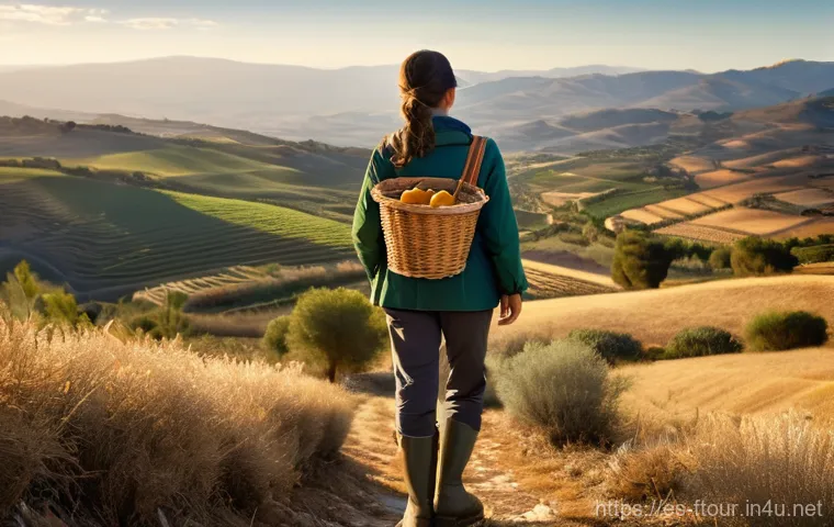농촌관광지도사 직업 전망 - **Prompt**: A serene and educational moment captured in a vibrant Spanish countryside. A knowledgeab...